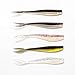 JOHNCOO Bicolor Soft Bait Fish Fishing Lure Tiddler Manual Silicone Bass Minnow Bait Swimbaits Plastic Lure Pack of 72