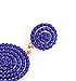 XOCARTIGE Tassel Earrings Thread Fringe Chandelier Drop Dangle Earrings Bohemia Beaded Disc Stud Earring for Women(Blue)