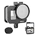 Aluminium Housing Case Alloy Protective Skeleton Frame with 52mm UV Filter and Lens Cap for Gopro Hero 8 Action Camera Black with Rear Door