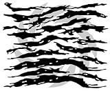 Vietnam Tiger Stripe High Temp Vinyl Camo Stencil Kit. Perfect for Cerakote, Gunkote, Durakote Pistol Stencil Set. 1 12x12 Sheet