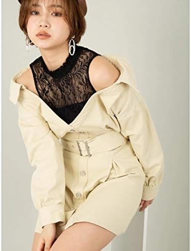 Amazon セシルマクビー Cecil Mcbee レイヤード風シャツワンピース ベージュ M ワンピース チュニック 通販