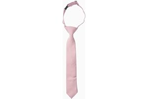 Otis & Oliver Boys Solid Color Tie Pre-Tied Kids Necktie Age 1-12 Adjustable Woven Cotton Church Wedding School Graduation