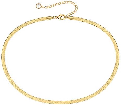Turandoss Dainty Gold Choker Necklaces for Women 14K Gold Plated