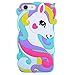 TopSZ Rainbow Unicorn Case for iPhone 8/7/6/6S 4.7”,Cute Silicone 3D Cartoon Cool Kawaii Animal Cover,Shockproof Soft Rubble Skin for iPhone7,Funny Character Cases for Kids Girls Teens Boy iPhone6)