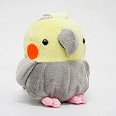 Soft and Downy Medium Bird Stuffed Toy Doll (Cockatiel Grey/M size)
