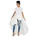 Goddessvan Women Short Sleeve High Low Peplum Dress Bodycon Party Club Asymmetrical Dress