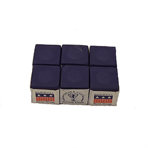 Silver Cup Half Dozen Purple Pool Cue Chalk