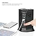 Power Strip Tower SAFEMORE Smart 8-Outlet 4-USB Surge Protector Desktop Power Plug Electrical Charging Station with 6.5ft Long Extension Cord with 4.2A USB for Home Office(Black)