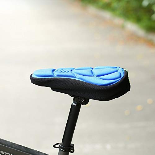 2019 Newest Cycling Bicycle Silicone Non-Slip Saddle Seat Cover Cushion Soft Pad Thick Saddle Bicycle Seat Cushion Cover Shock Absorption