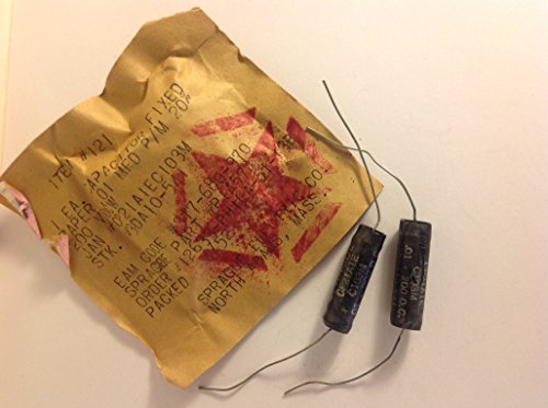 2 NOS .01uf 200v Sprague 1952 Vintage Paper In Oil Capacitors Guitar Tone PIO