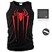 BELLO TUTTI Men's Slim Red Spider Black Sleeveless Shirts Tops