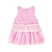 Fairy Season Cute Baby Girls Princess Party Tutu Lace Bowknot Flower Gown Dress Pink