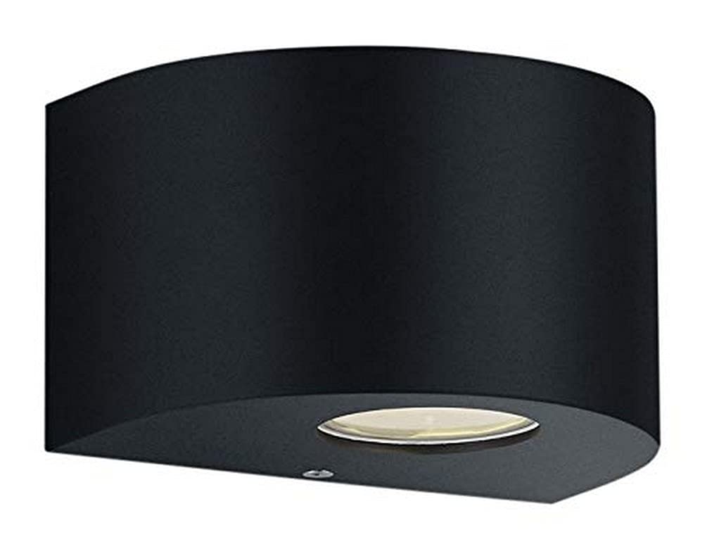 Reality Leuchten Rosario R28232632 LED Outdoor Wall Light Matte Black Plastic Includes 2X 2 Watt LEDs Up and Down Lighting with Stencils