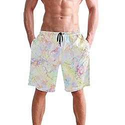 Men's Summer Cool Swim Trunks Quick Dry Abstract