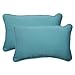 Pillow Perfect Forsyth Solid Indoor/Outdoor Lumbar Pillow Plush Fill, Weather and Fade Resistant,, Lumbar - 11.5