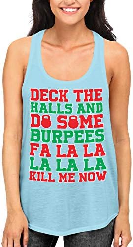 SpiritForged Apparel Deck The Halls and Do Some Burpees Women's Racerback Tank Top