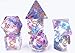 Polyhedral Dice Set Transparent Nebula DND Dice for Dungeons and Dragons MTG RPG Toptable Game (Purple Blue)