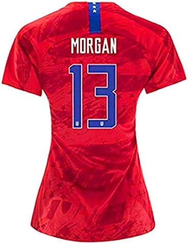 New 2019/2020 Star 13 USA Womens National Alex Morgan Away Jersey Color Red
