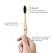 Kimz bamboo natural toothbrush charcoal black soft bristles biodegradable environmental ecofriendly compostable family pack case-pack of 4