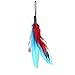 etrech 8 Piece Assorted Feather Toy, Retractable Wand Rod with Teaser Catcher, Perfect Teaser for Exercising Kitten or Cat, Red