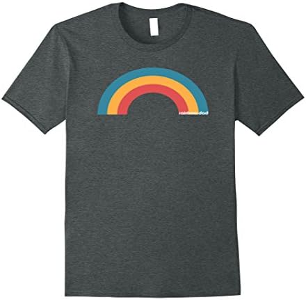 Mens Rainbow Dad Tee Shirt (for dads after loss of baby) Medium Dark Heather