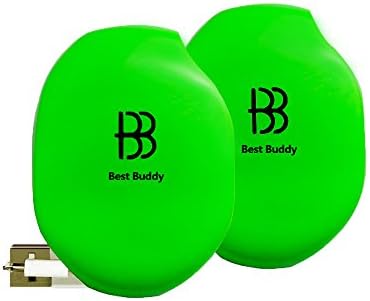 BestBuddy 2 Pack Combo Automatic Cord Winder Cable Organizer for Headphone USB Cable Lightning Cable φ2-3.5mm 4ft Long (Green B)