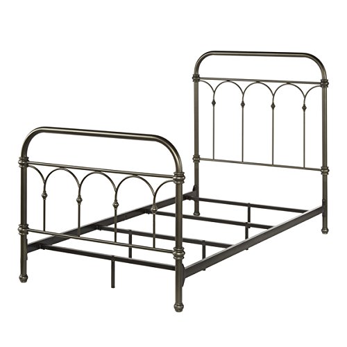 Morocco Vintage Metal Bed Frame Antique Rustic Dark Bronze Cast Knot