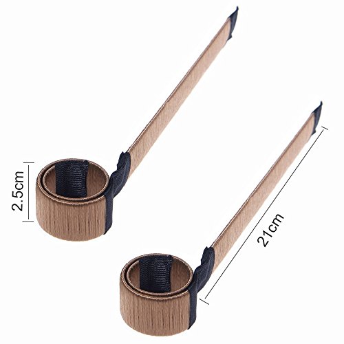 Bysiter Hair Styling Bun Maker DIY Hair Bundles Clip Curler Roller Tools French Twist Donut Bun Magic Hairstyle kits for Women Girls 2pcs coffee color (2pcs coffee color) - Thumbnail 4