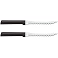 Rada MFG Tomato Slicing Knife Blade With Black Stainless Steel Resin Handles Made in the USA, 8-7/8 Inches, 2 Pack