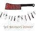 Halloween Scary Party Decoration Set, 3 Bloody Clings, 1 Bloody Weapons Garland Props Banner, 1 Bloody Tablecover for Halloween Haunted House Decor Footprints Handprint Window Stickers Decals Supplies