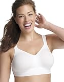 Just My Size Women's Active Lifestyle Wire Free Bra, White, 42B