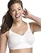 Just My Size Women's Active Lifestyle Wire Free Bra, White, 42B