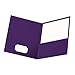 Oxford Twin-Pocket Folders, Textured Paper, Letter Size, Purple, Holds 100 Sheets, Box of 25 (57514EE), 8-1/2 x 11