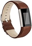 Vancle Fitbit Charge 2 Band, Luxury Genuine Leather Replacement Strap for Fit bit Charge 2(No Tracker)