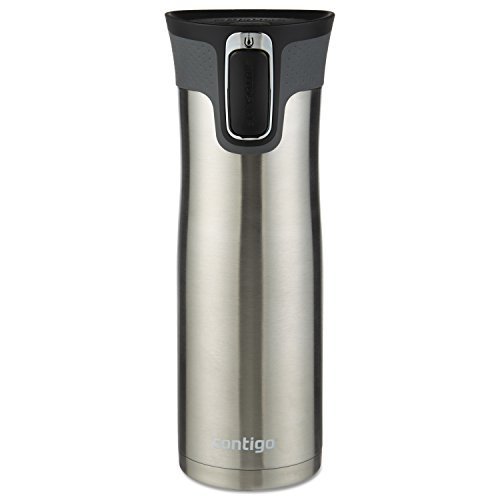 Contigo AUTOSEAL West Loop Vacuum Insulated Stainless Steel Travel Mug with Easy Clean Lid, 20oz, Stainless Steel