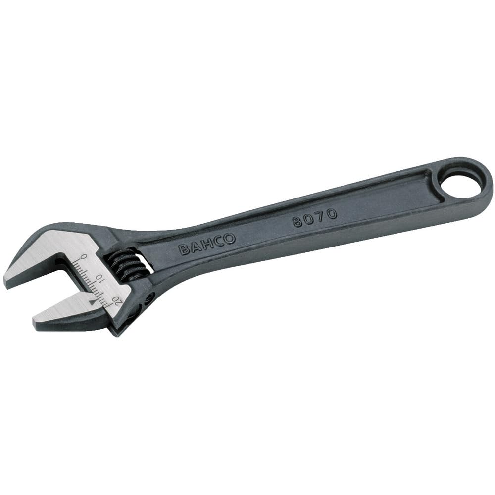 Bahco 8071 Black Adjustable Wrench, 200mm Length