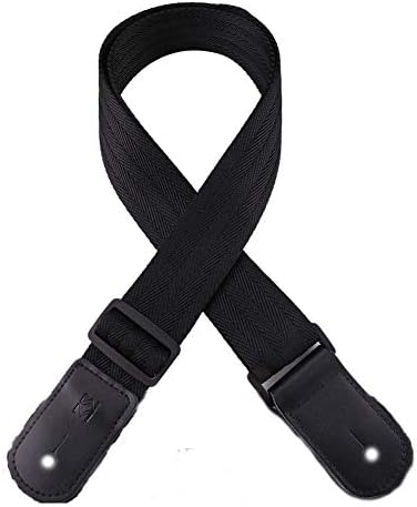 Yeshai3369 Adjustable Shoulder Strap for Ukulele Small Guitar Belt - Artificial Leather Ended Black