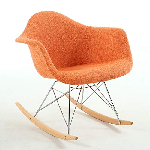 XFENG Comfortable Rocking Chair Fabric Rocker Retro Design