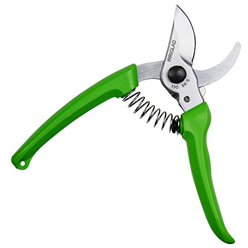 IRRIGLAD 130 Professional Pruning Shears, Gardening Scissors, Hand Pruners, Garden Clippers, Stainless Steel Blades, 7" Heavy Duty Tree Trimmers, Safety Lock