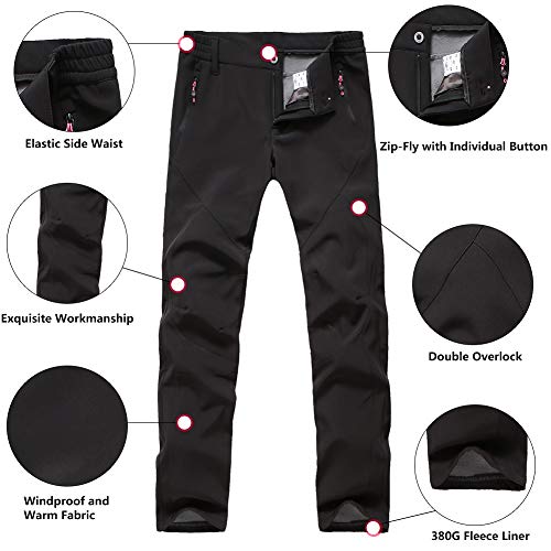 image for JOMLUN Women's Outdoor Windproof Waterproof Hiking Mountain Ski Pants 