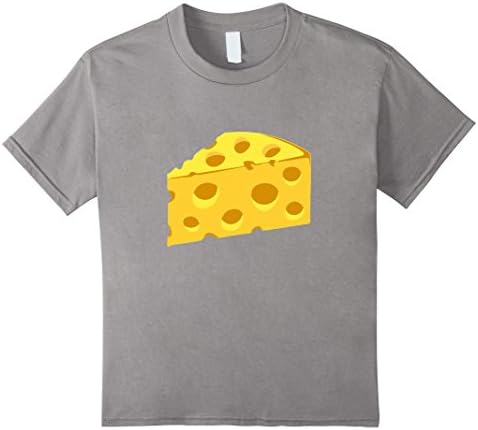 Kids FOOD EMOJI | Cheese Holes Slice Wedge Block Emoji T-Shirt 6 Slate