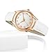 ATsense Women's Wrist Watch, Arabic Numeral Rose Gold Simple Business Casual Fashion Classic Analog (Quartz) Watches with Genuine Leather Band C74614 (White)