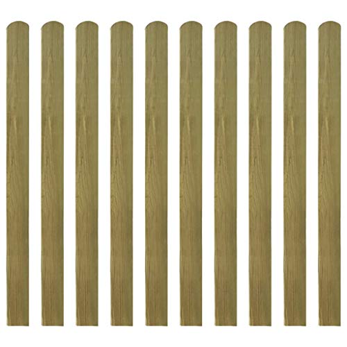 vidaXL 30x Kiefernholz Imprägniert Zaunlatte Holzzaun Gartenzaun Zaunbrett Zaunlatten Zaunbretter Balkonbrett Holz Zaun… – Bild 3