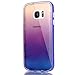 Samsung Galaxy S7, G9300 Gradient Color Mirror Soft TPU Case with Shockproof PC Bumper for S7 (Purple)
