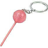 Tangseajiao 1pc pink Bag Charms Purse for Handbags Cute Funny Mini Lollipop Keychain Car Key Chain Accessories Gifts for Women please write 5 features for my product in english easy