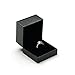 Oirlv Luxury Black Leather Ring Box - Ideal for Wedding and Proposal Ring Jewelry Gift