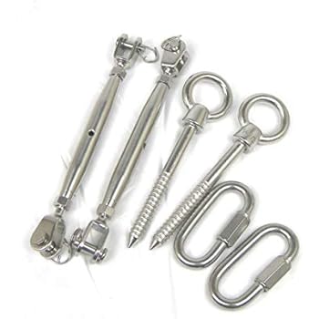 hardware stainless shade steel awning canopy installation t316 sail duty heavy kit