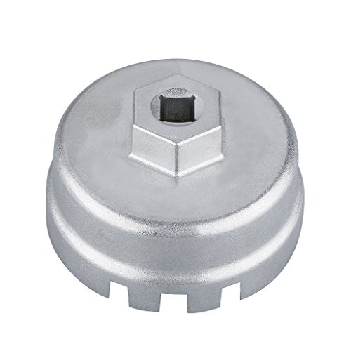 Andux Land Oil Filter Aluminum Cup Wrench Housing Tool Remover 64.5mm 14 Flutes LQQBS-02