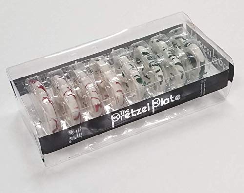 Pretzel Plate Candy Cane Gourmet White Chocolate Covered Pretzels Perfect for Christmas, Holiday, Corporate Gifts.