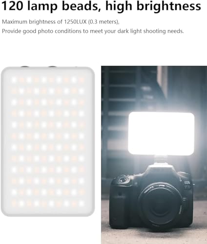 ULANZI VL120 RGB LED Video Light, 360° Full Color Portable Camera Light, CRI 95+ 2500-9000K Dimmable Panel Lamp w LCD, 3100mAh Rechargeable DSLR Lighting for Vlogging, Photography, Video Conference